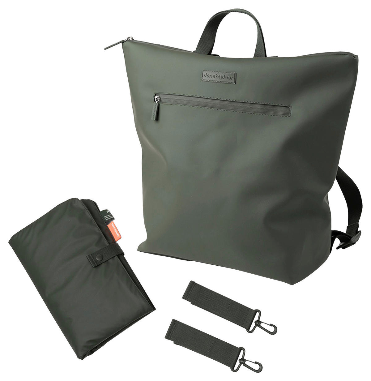 WICKELTASCHE  - Dunkelgrün, Basics, Kunststoff/Textil (40,0/15/45cm)