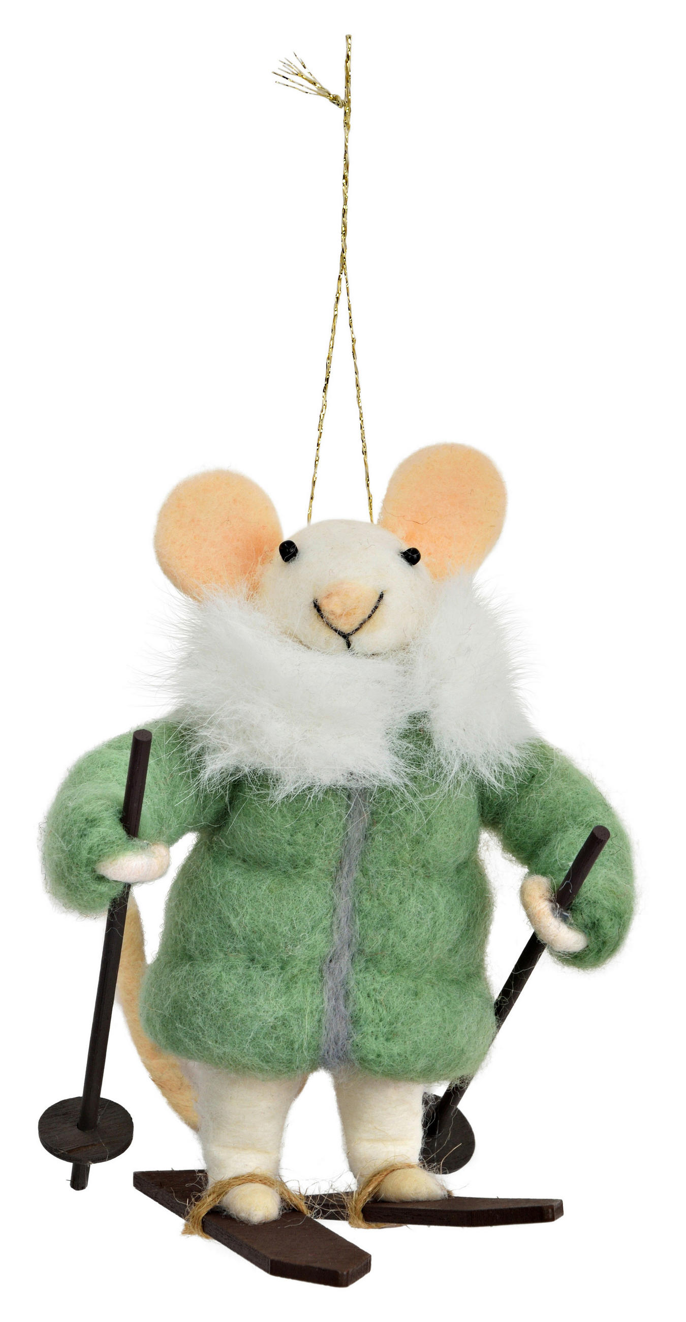 DEKOHÄNGER  - Grün, Basics, Textil (9/12/8cm)