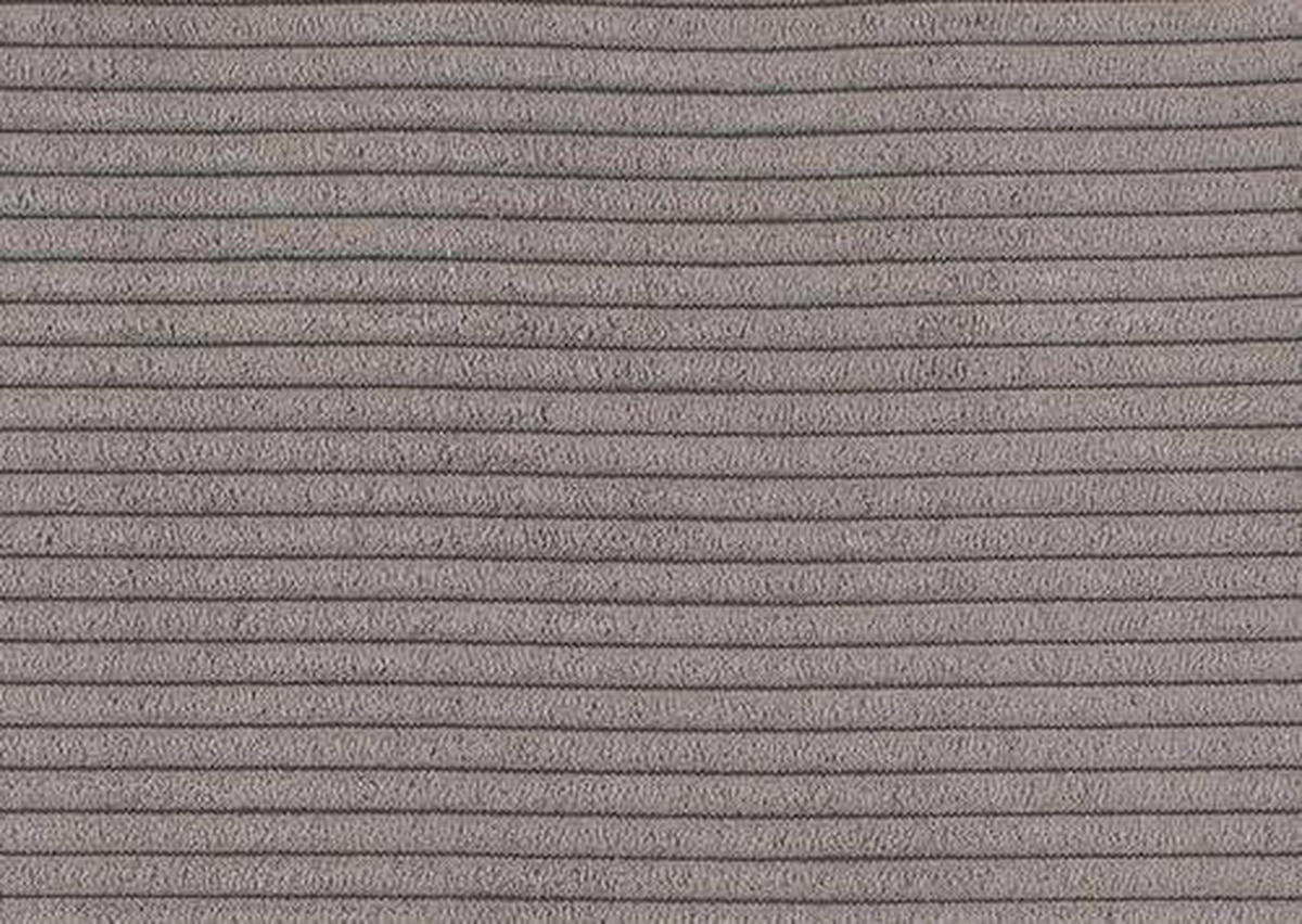 ECKSOFA in Cord Taupe  - Taupe/Schwarz, Design, Textil/Metall (202/301cm) - Moderano