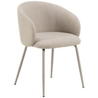 ARMLEHNSTUHL   Struktur  Beige  - Beige/Grau, Design, Textil/Metall (55,5/79/55cm) - P & B