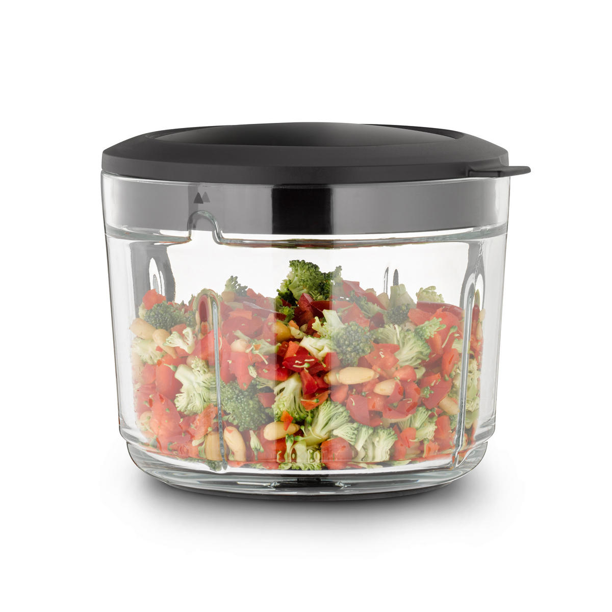 UNIVERSALZERKLEINERER  - Transparent/Schwarz, Basics, Glas/Kunststoff (15/23/15cm) - CASO Design