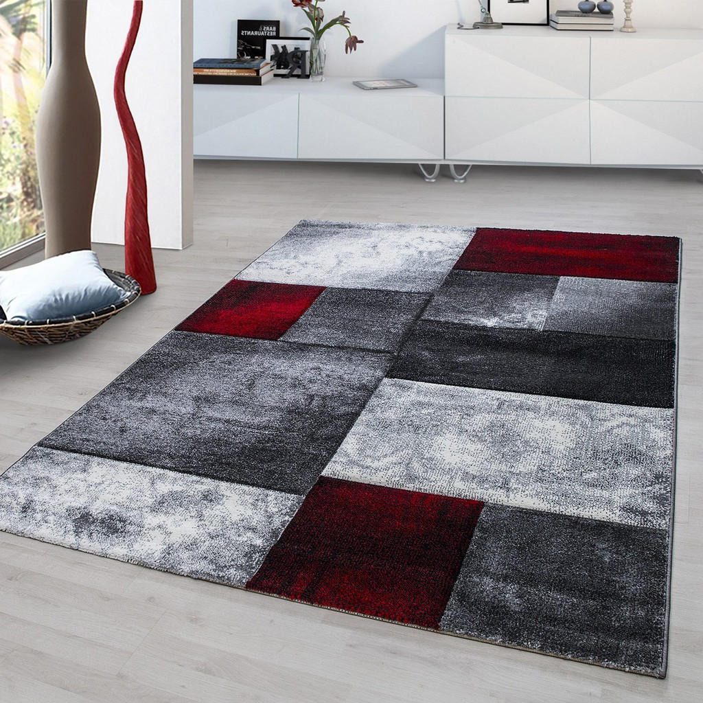 Thumbnail - Novel Webteppich Hawaii 1710, Rot, Textil, Karo, rechteckig, 200x290 cm, Oeko-Tex® Standard 100, für Fußbodenheizung gee...
