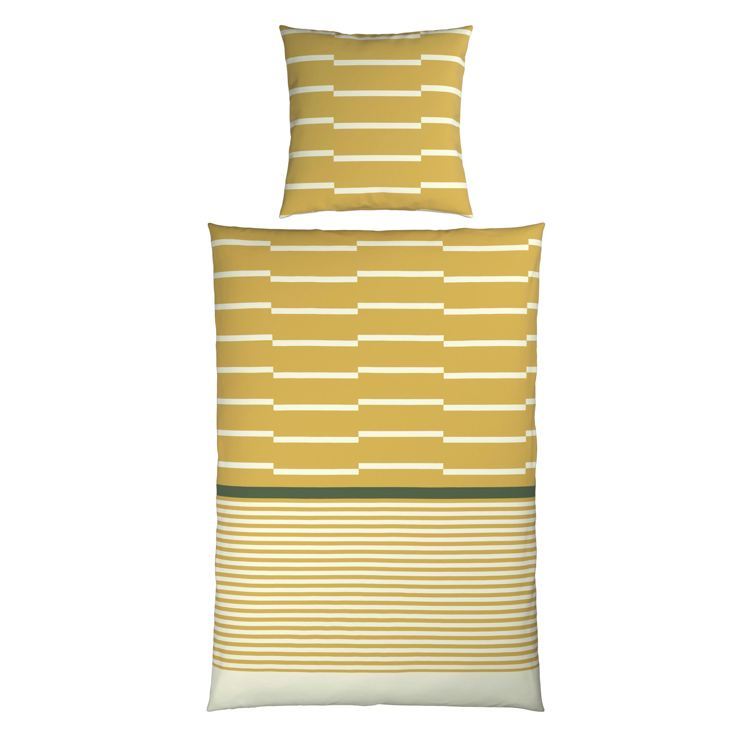 BETTWÄSCHE 155/220 cm  - Grün, Textil (155/220cm) - Bio:Vio