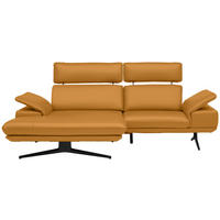 ECKSOFA  in Echtleder Goldfarben  150/242 cm  - Beige/Goldfarben, Design, Leder/Metall (150/242cm) - Koinor
