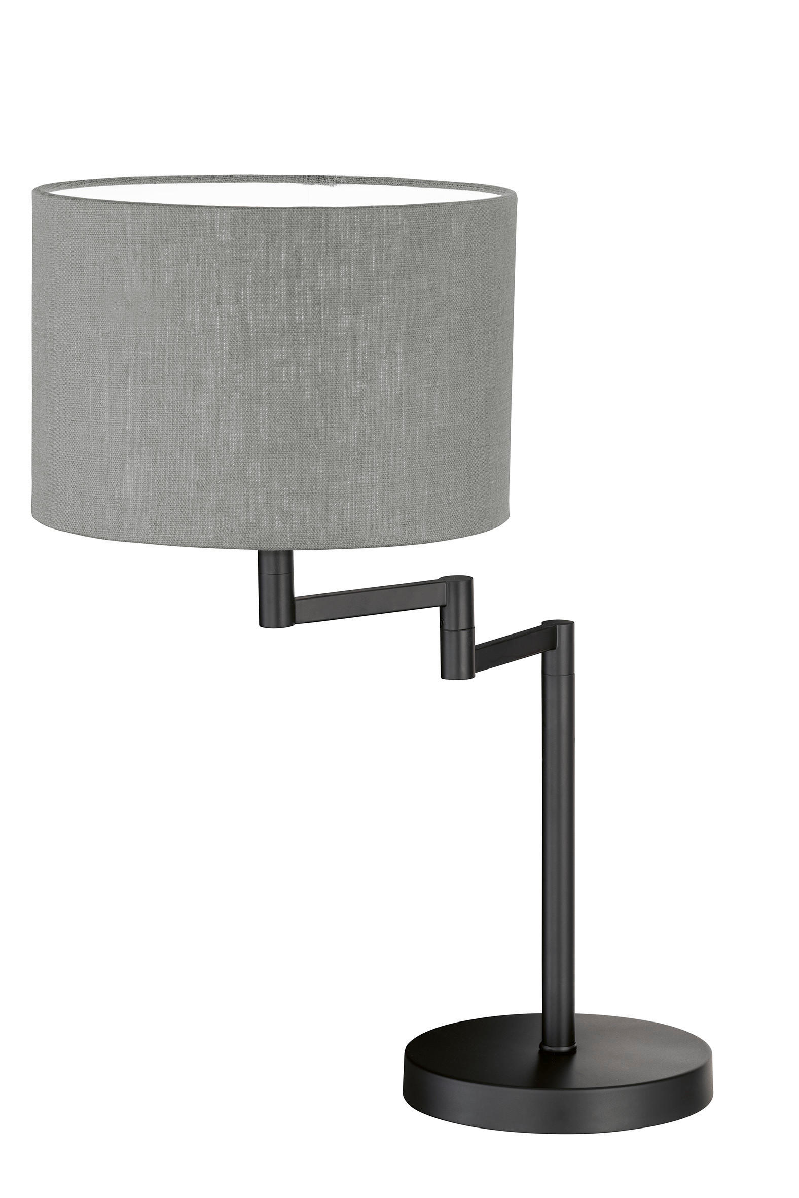 TISCHLEUCHTE Rota 30/55 cm   - Sandfarben/Schwarz, Basics, Textil/Metall (30/55cm) - Fischer & Honsel