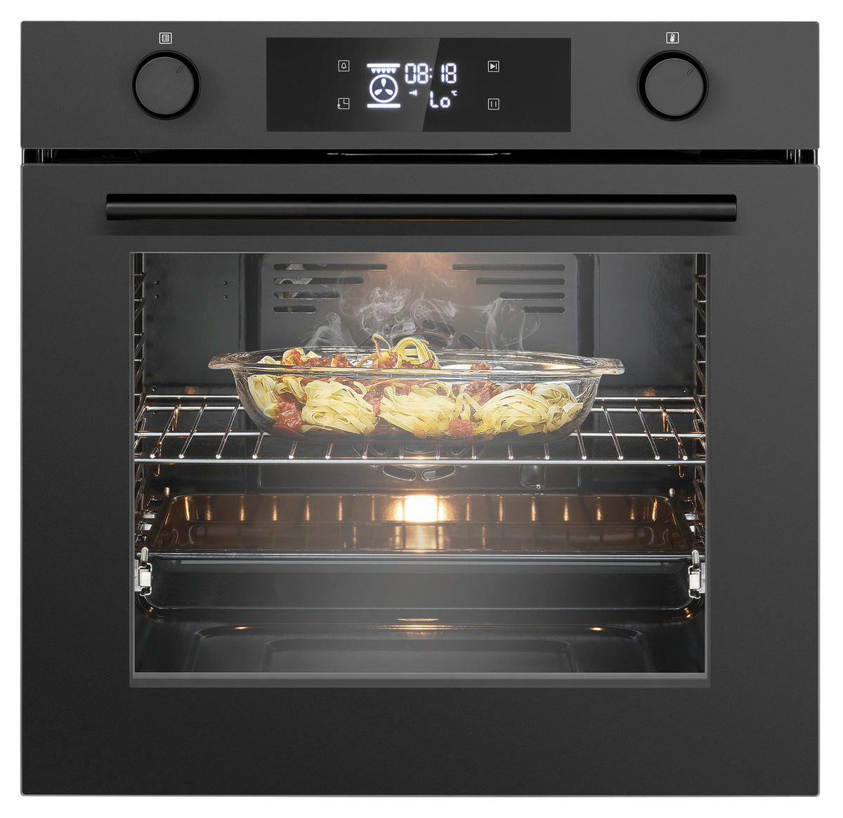 EINBAUBACKOFEN EBO 7913  - Schwarz, Trend, Metall (59,5/59,5/57,5cm) - Bomann