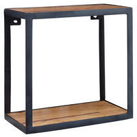 WANDREGAL 35/35/18 cm  - Sheeshamfarben, MODERN, Holz/Metall (35/35/18cm) - MID.YOU