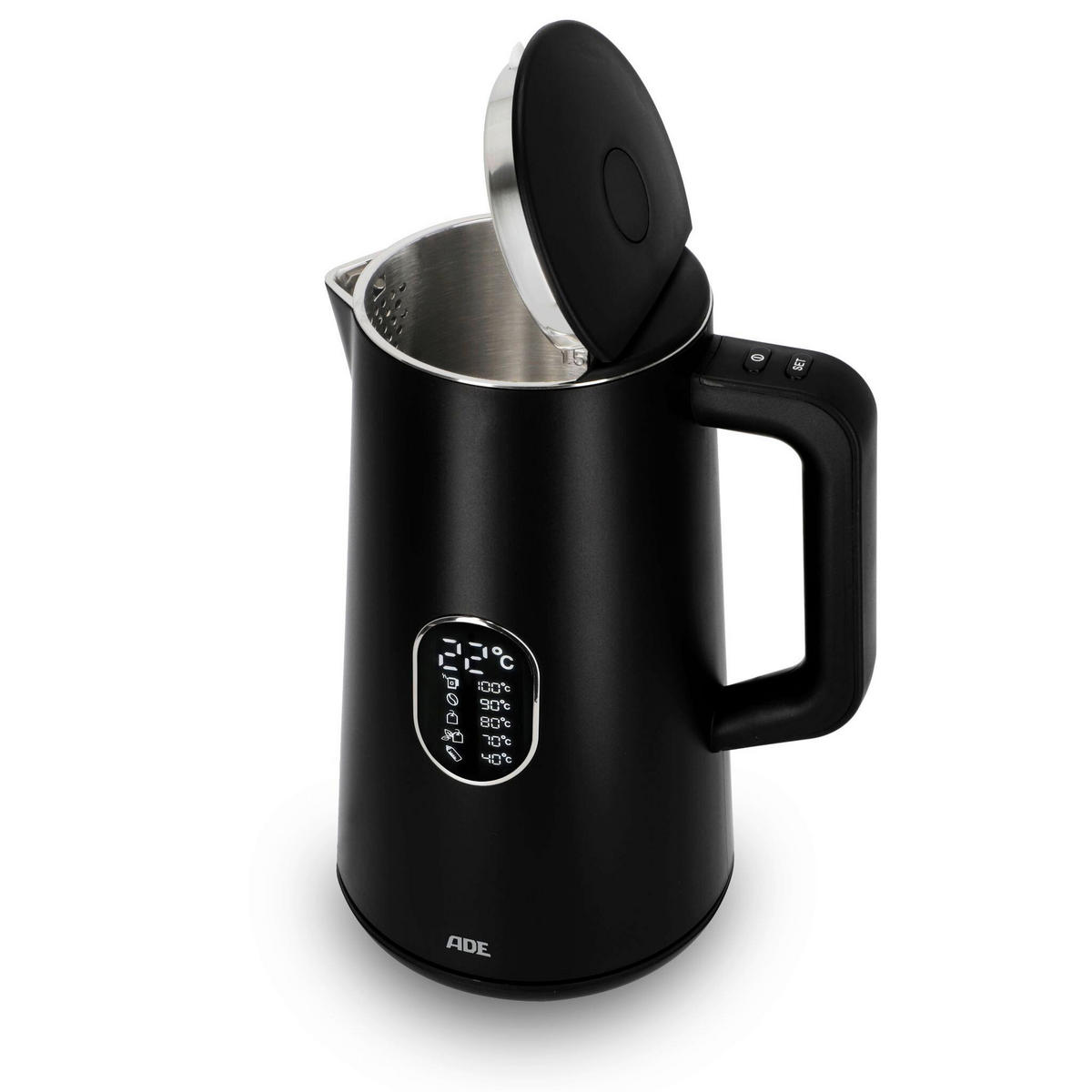 WASSERKOCHER  - Schwarz, Basics, Kunststoff/Metall (15,8/20/27cm) - ADE