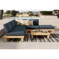 LOUNGEGARNITUR Aluminium  - Naturfarben/Grau, MODERN, Kunststoff/Textil (237/135cm) - Ambia Garden