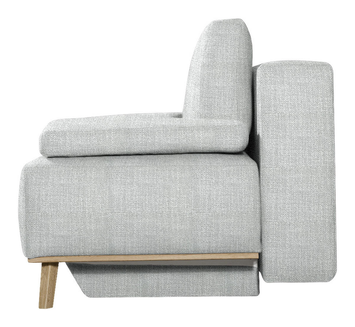 BOXSPRINGSOFA  mit Stoffauswahl, Rücken echt Grau  - Grau, Design, Holz/Textil (203/97/107cm) - Dieter Knoll