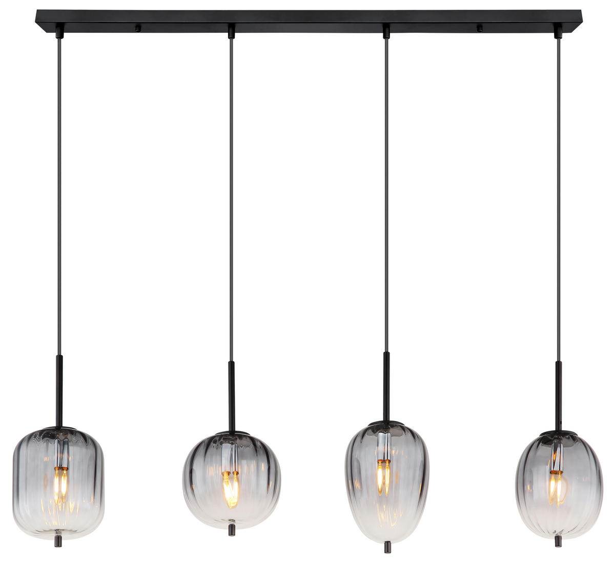 HÄNGELEUCHTE 110/18,5/120 cm  - Klar/Schwarz, Design, Glas/Kunststoff (110/18,5/120cm)
