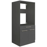 WASCHMASCHINENSCHRANK  67,5/162/67,5 cm  - Anthrazit/Silberfarben, Design, Holzwerkstoff/Kunststoff (67,5/162/67,5cm)