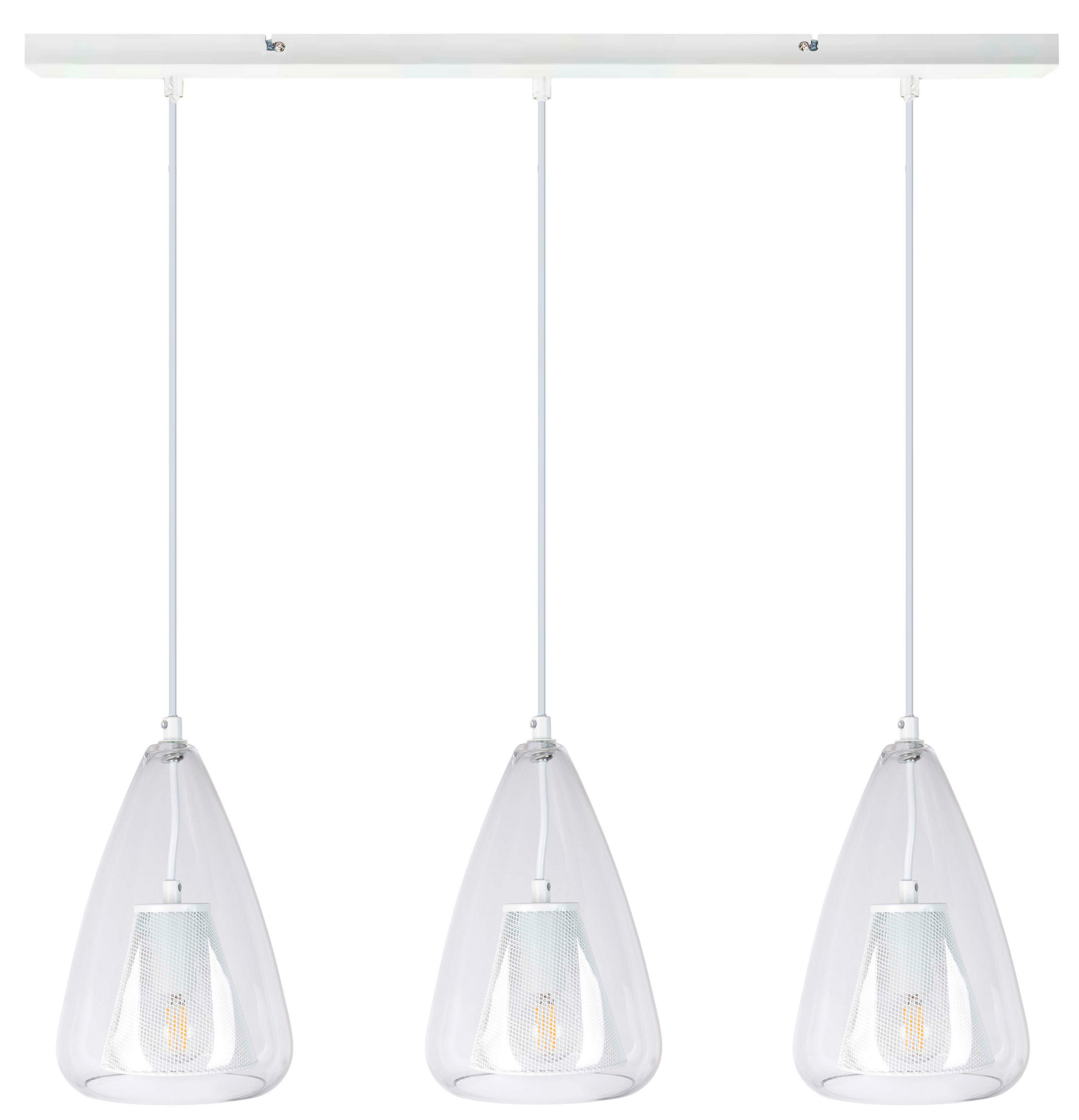 LUSTER 16,5/75/150 cm - bela, Dizajnerski, metal (16,5/75/150cm)