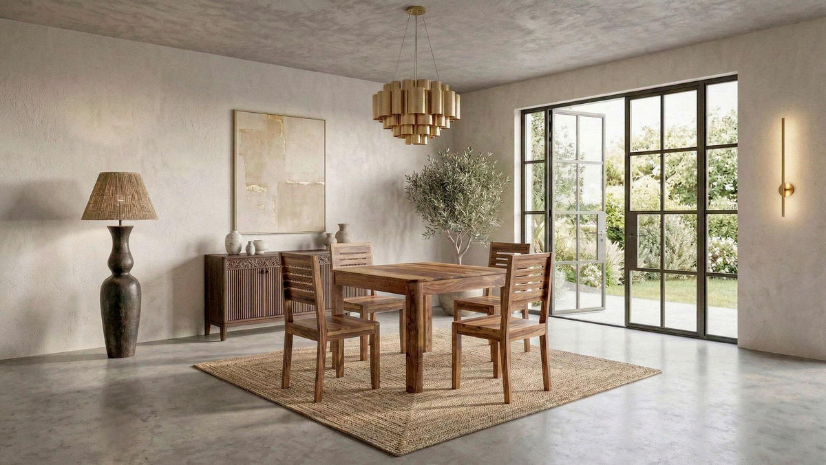 JÍDELNÍ STŮL, sheesham, barvy sheesham, 80/76/80 cm - barvy sheesham, Design, dřevo (80/76/80cm) - Livetastic