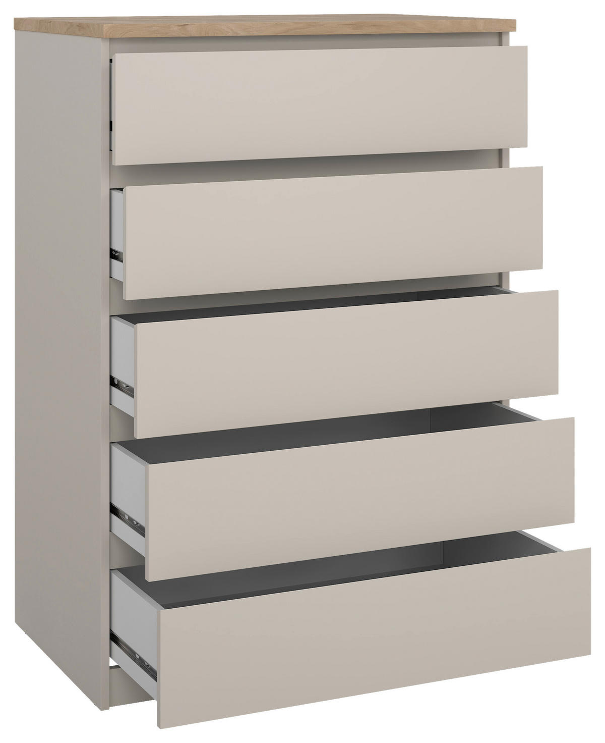 KOMMODE  in 77/111,3/50 cm  - Kaschmir/Eichefarben, Basics, Holzwerkstoff (77/111,3/50cm) - Boxxx