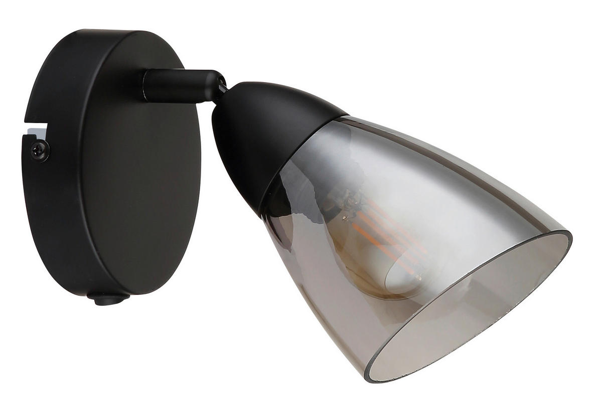 STRAHLER Paula 10/18,5/15,5 cm  - Schwarz/Grau, Design, Glas/Metall (10/18,5/15,5cm) - Globo