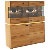 HIGHBOARD  in 123/137/38 cm  - Wildeiche/Anthrazit, Natur, Glas/Holz (123/137/38cm) - MID.YOU