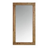 OGLINDĂ DE PERETE 130/70/5 cm    - străveziu/culoare natur, Lifestyle, sticlă/lemn (130/70/5cm) - Landscape