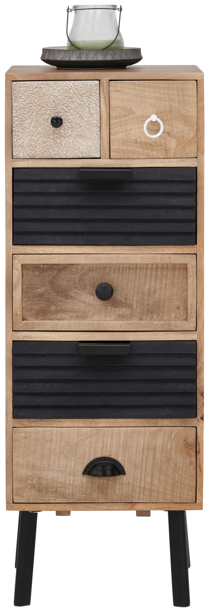 KOMMODE  in 40/108/35 cm  - Hellbraun/Dunkelbraun, LIFESTYLE, Holz/Metall (40/108/35cm) - Landscape