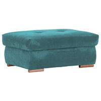 HOCKERBANK in Textil Petrol  - Eichefarben/Petrol, Konventionell, Holz/Textil (103/45/71cm) - Carryhome