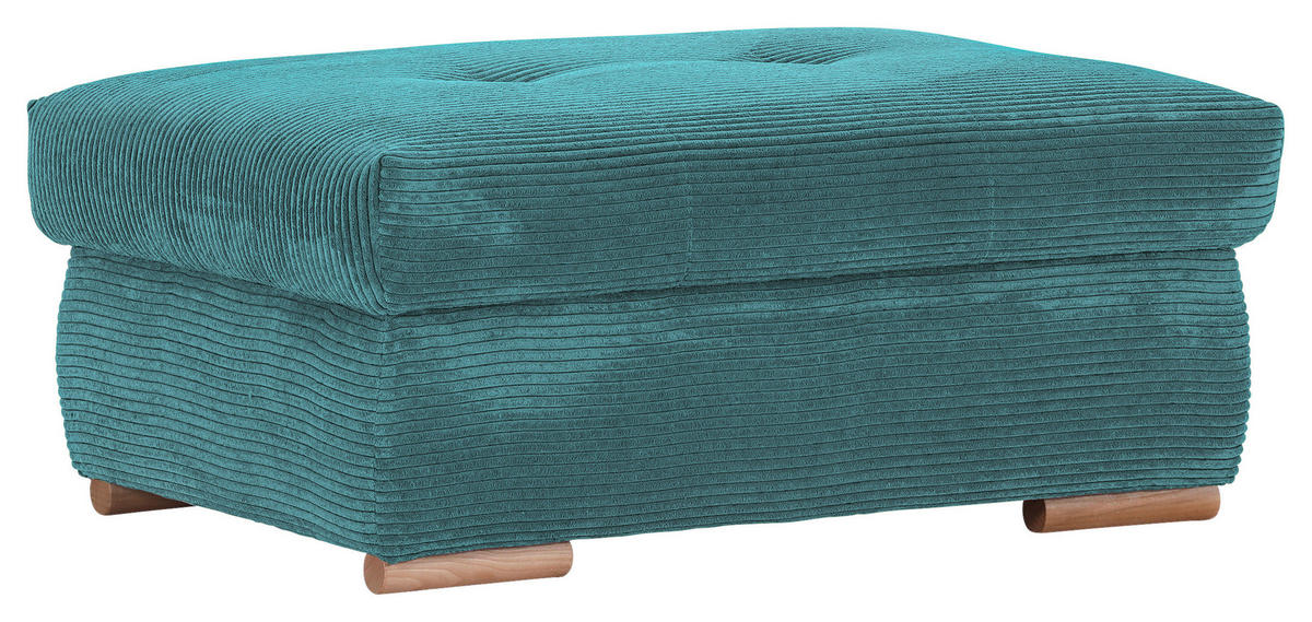 BÄNK i textil petrol  - petrol/ekfärgad, Klassisk, trä/textil (103/45/71cm) - MID.YOU