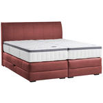 BOXSPRINGBETT 160/200 cm  in Bordeaux  - Wengefarben/Bordeaux, KONVENTIONELL, Holz/Textil (160/200cm) - Novel