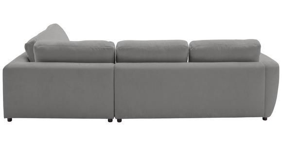 ECKSOFA  in Chenille Grau  307/224 cm  - Schwarz/Grau, KONVENTIONELL, Kunststoff/Textil (307/224cm) - Hom`in
