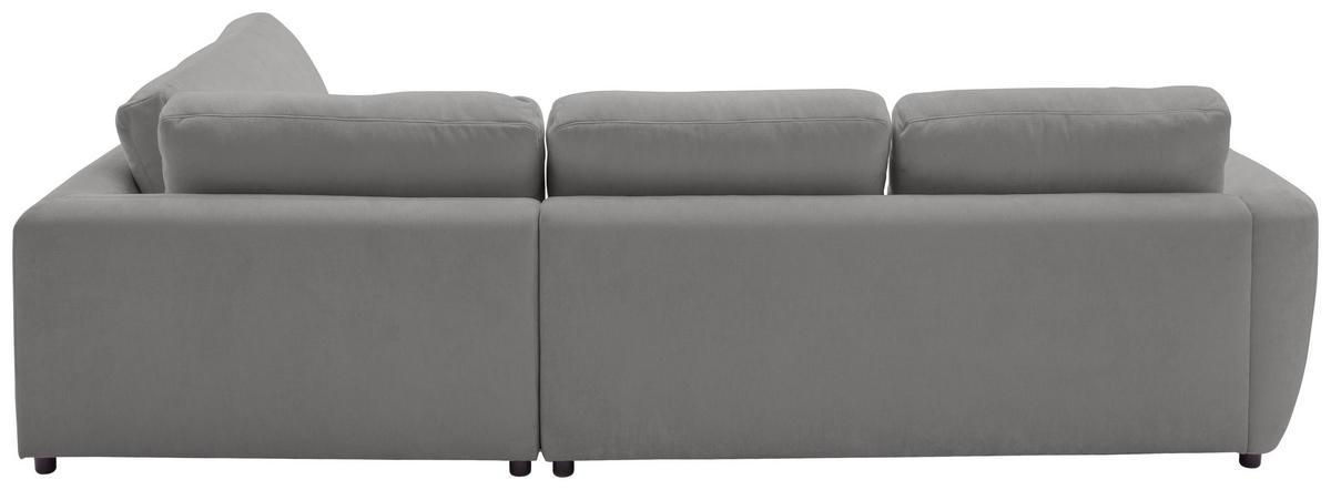 ECKSOFA  in Chenille Grau  307/224 cm  - Schwarz/Grau, KONVENTIONELL, Kunststoff/Textil (307/224cm) - Hom`in
