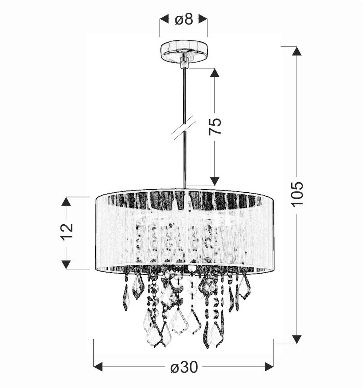 HÄNGELEUCHTE 30/30/105 cm   - Schwarz, KONVENTIONELL, Metall (30/30/105cm)