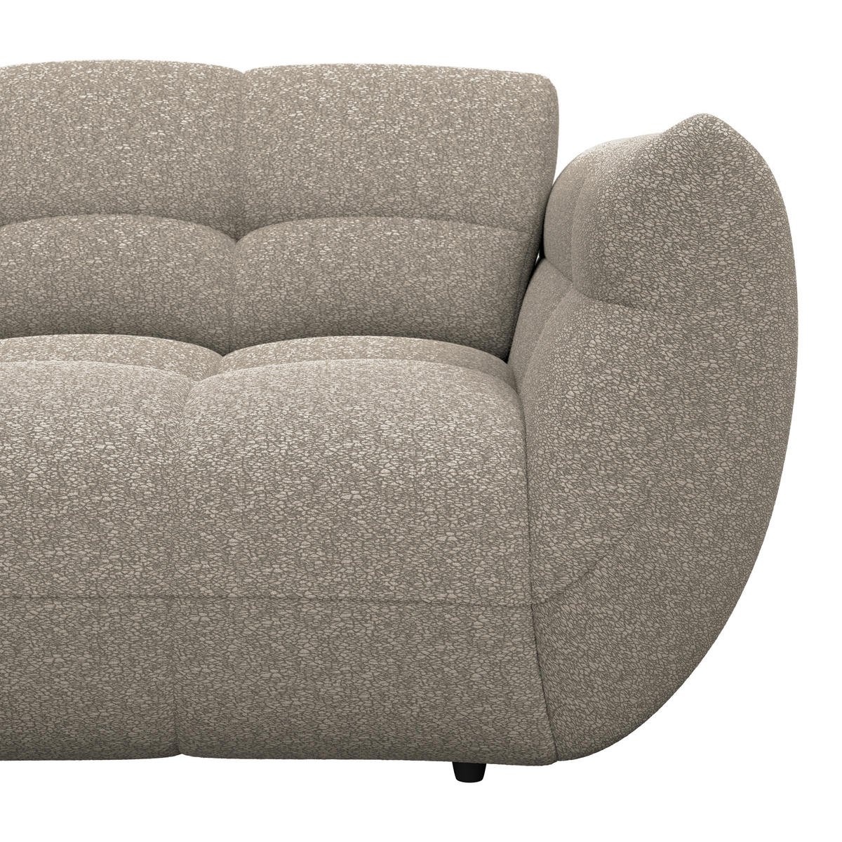 ECKSOFA Beige Chenille  - Dunkelgrün/Beige, Trend, Kunststoff/Textil (178/280cm) - MID.YOU