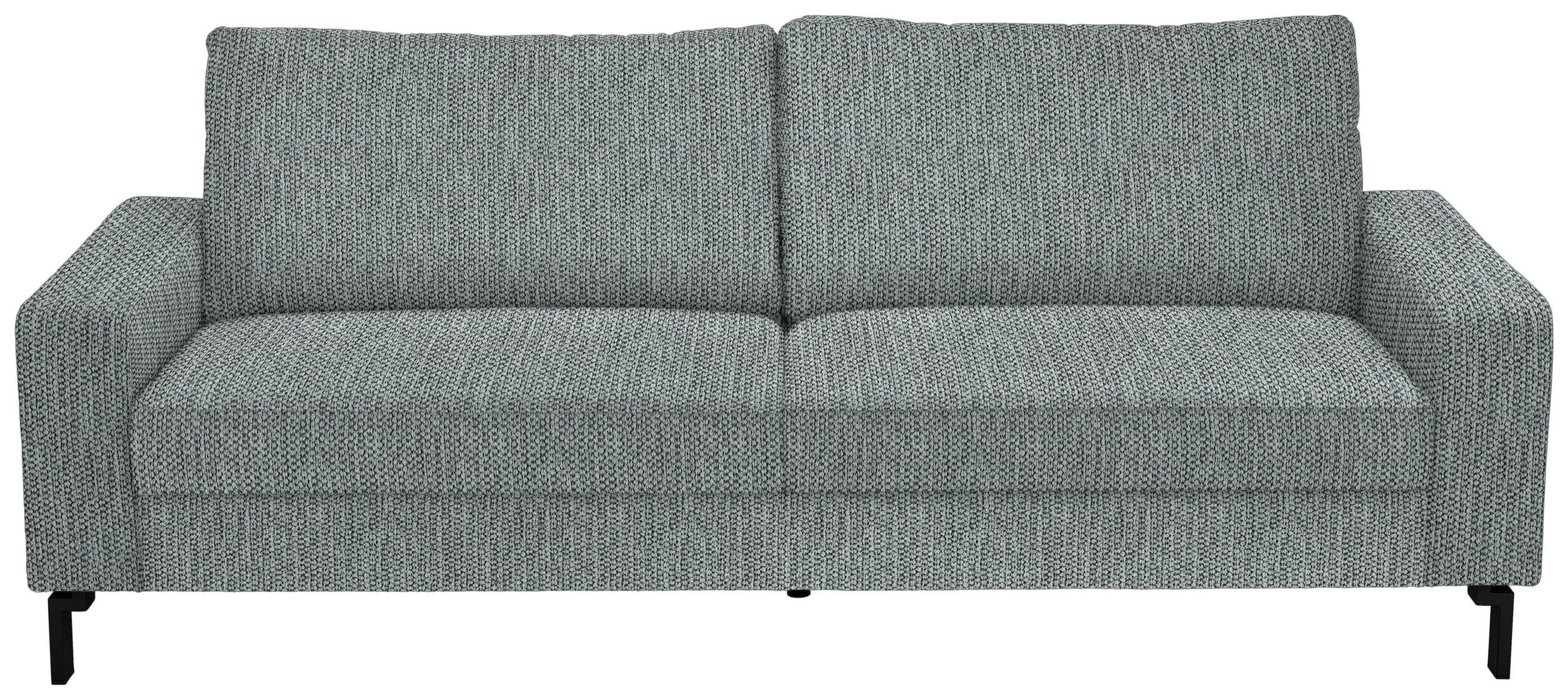 3-SITZER-SOFA in Flachgewebe Grau  - Schwarz/Grau, Design, Textil/Metall (218/86/97cm) - Hom`in