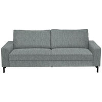3-SITZER-SOFA in Flachgewebe Grau  - Schwarz/Grau, Design, Textil/Metall (218/86/97cm) - Hom`in