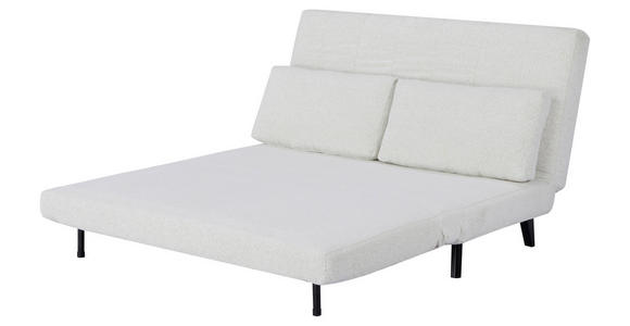 SCHLAFSOFA Webstoff Weiß  - Schwarz/Weiß, Design, Holz/Textil (143/82/88cm) - Carryhome