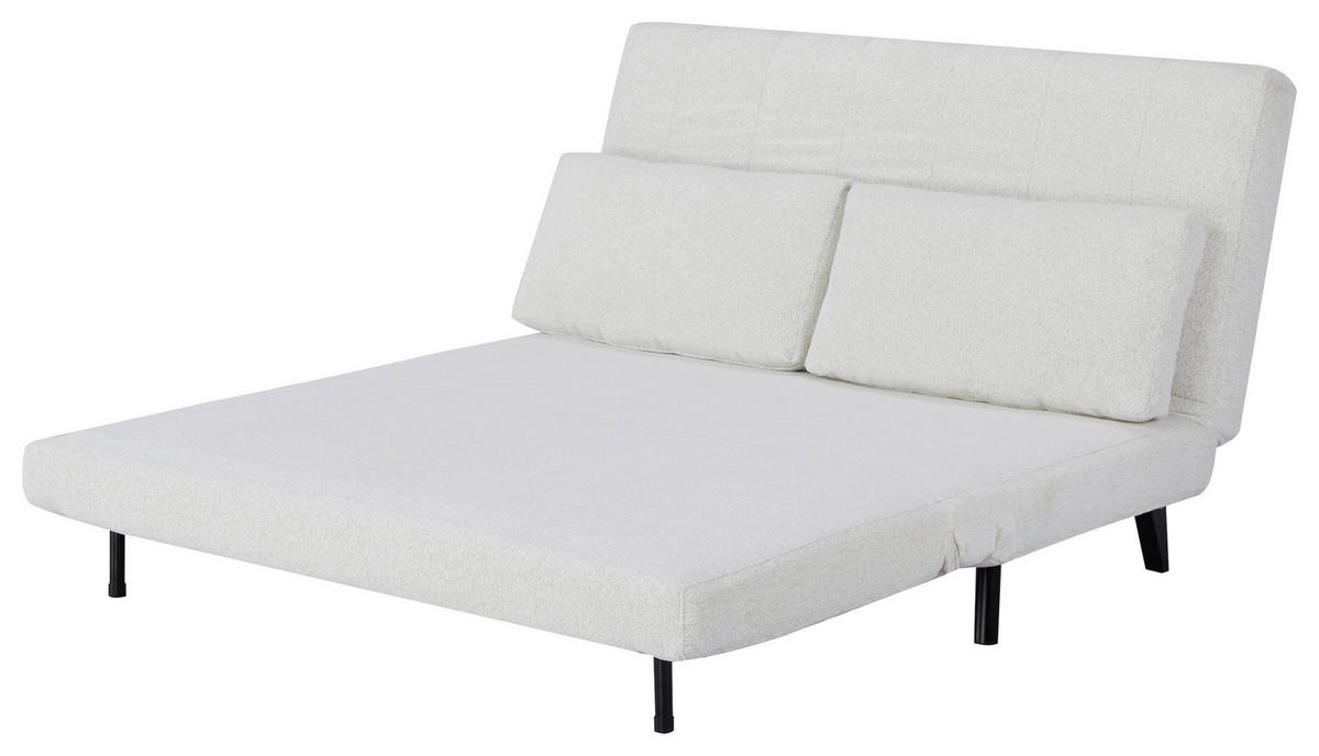 SCHLAFSOFA Webstoff Weiß  - Schwarz/Weiß, Design, Holz/Textil (143/82/88cm) - Carryhome
