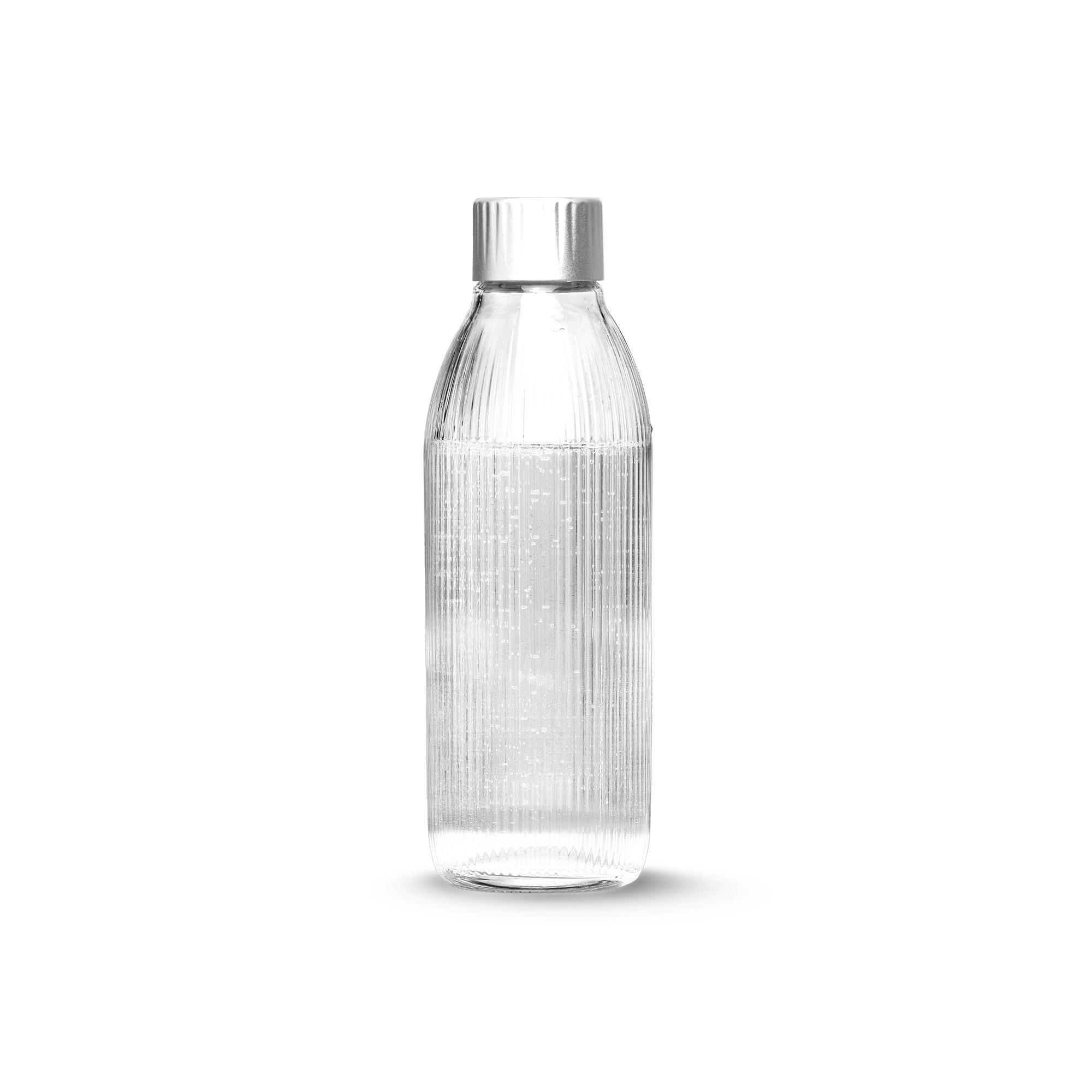 WASSERSPRUDLER-FLASCHE Glasflasche für GLASSY Kollektion - Transparent, Basics, Glas (8.5/28cm) - mysoda