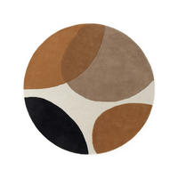 WOLLTEPPICH 200 cm Kollektion 1876 Ruvia Braun, Creme, Schwarz rund  - Creme/Schwarz, Basics, Textil (200cm) - Villeroy & Boch