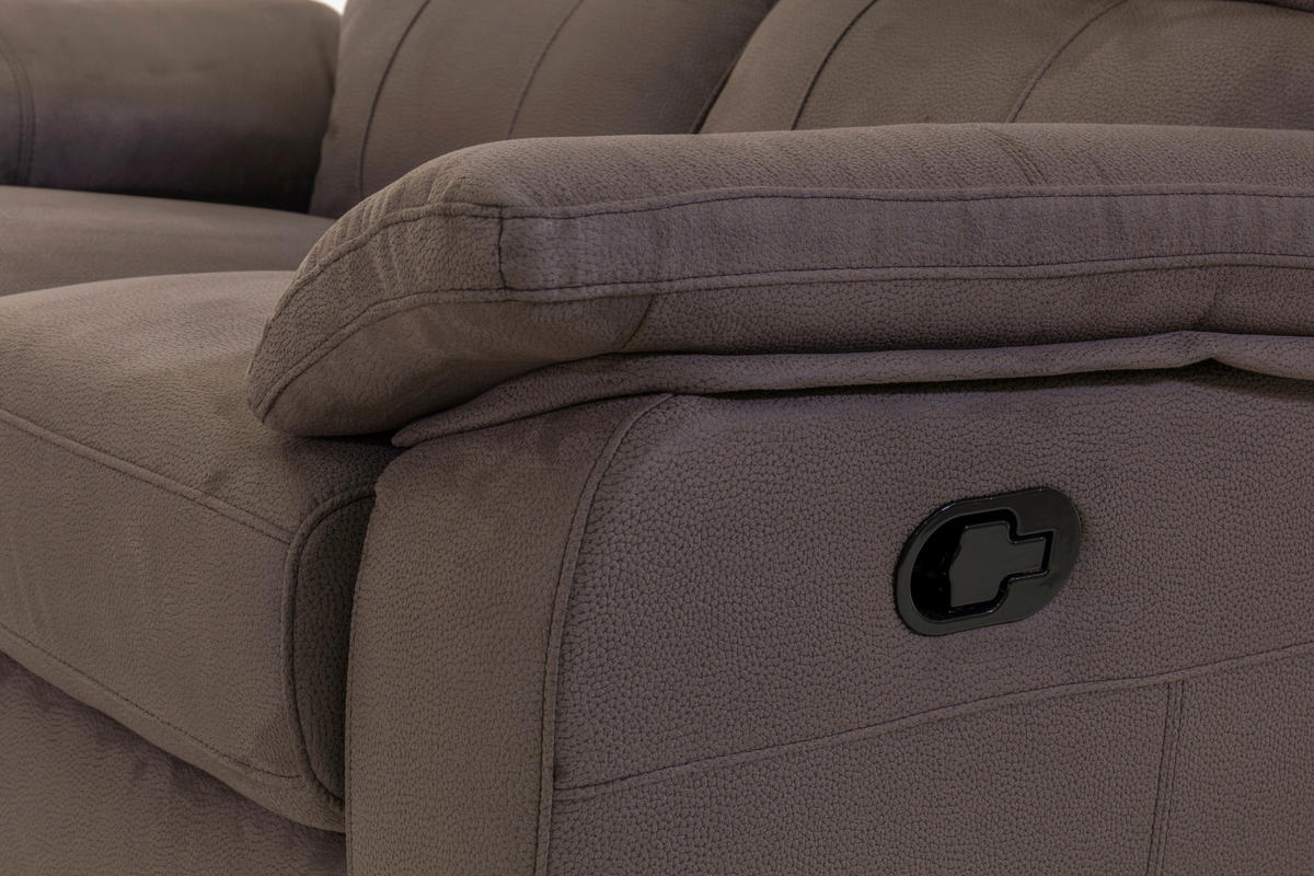 Canapea Cu 2 Locuri, lemn, textil, maro - maro, Basics, lemn/textil (149/95/99cm) - Cantus