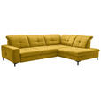 ECKSOFA  in Chenille Currygelb  310/240 cm  - Currygelb/Schwarz, Design, Textil/Metall (310/240cm) - Xora