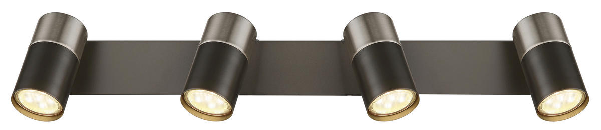 STRAHLER Solin 56/6/12 cm  - Schwarzchrom/Nickelfarben, Design, Metall (56/6/12cm) - Globo
