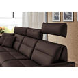 ECKSOFA in Echtleder Dunkelbraun  169/298 cm  - Dunkelbraun/Schwarz, Design, Leder/Metall (169/298cm) - Dieter Knoll