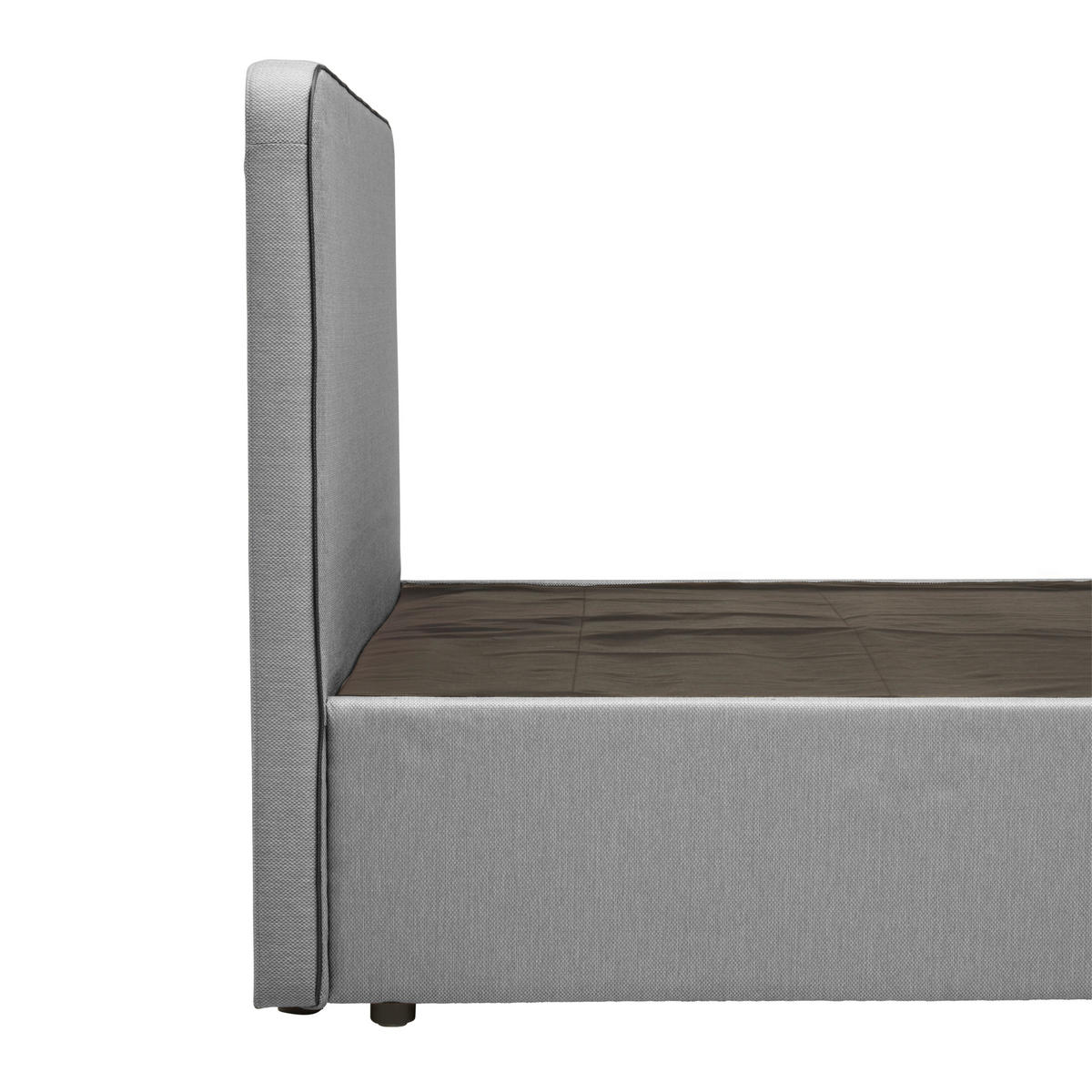 BOX-ÁGY 120/200 cm  világosszürke  - világosszürke, Konventionell, textil/fa (120/200cm) - P & B