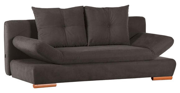 SCHLAFSOFA Flachgewebe Schlammfarben  - Schlammfarben/Buchefarben, Design, Holz/Textil (200/75/92cm) - Carryhome