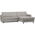 ECKSOFA in Webstoff Platinfarben  - Platinfarben/Schwarz, Design, Kunststoff/Textil (257/165cm) - Xora