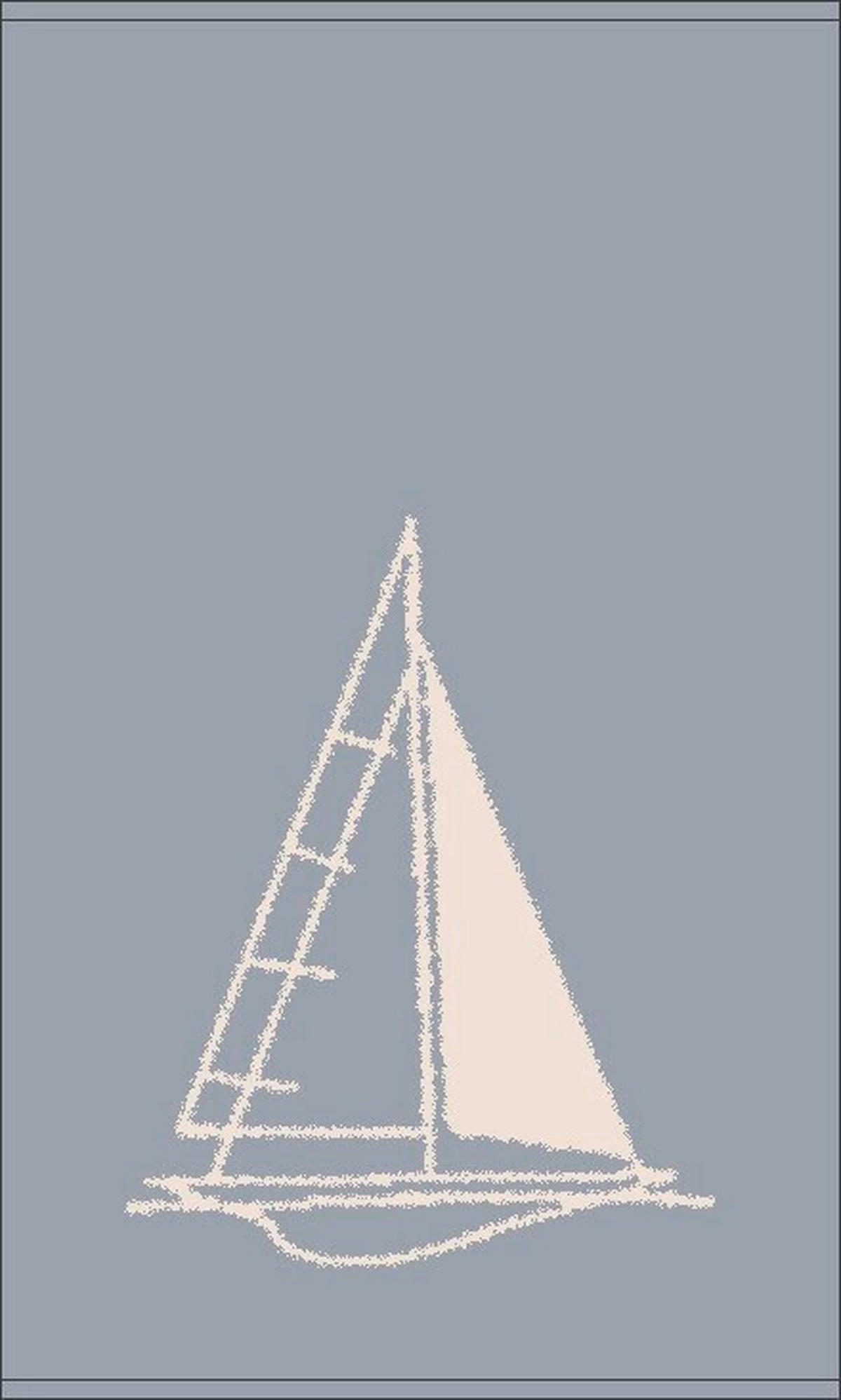 BRISAČA Postcards Towels Edition  modra, bež 30/50 cm  - modra/bež, Konvencionalno, tekstil (30/50cm) - Cawoe