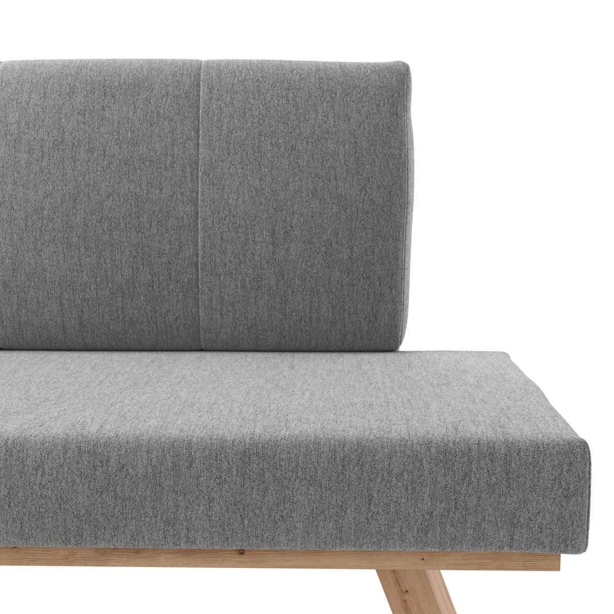 ECKBANK 150/185 cm Webstoff Grau   - Eichefarben/Grau, KONVENTIONELL, Textil (150/185cm)