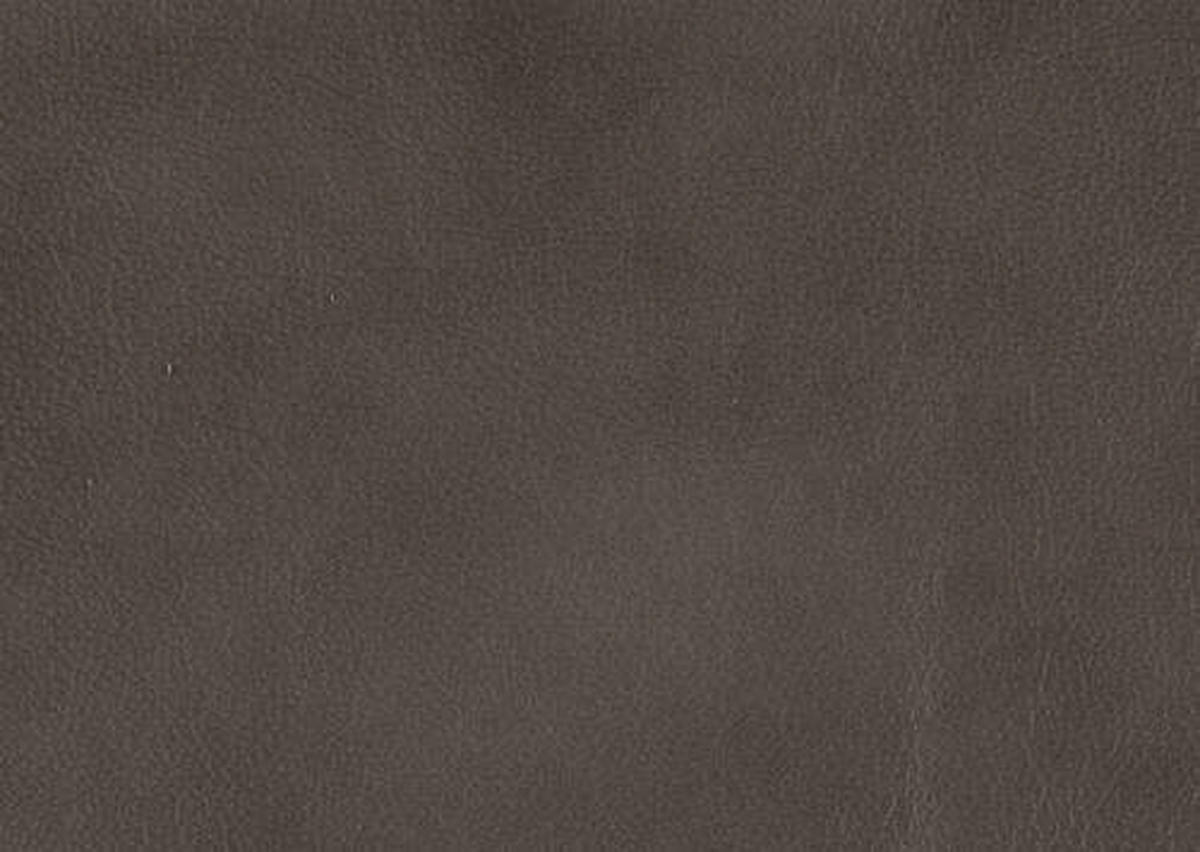 ECKSOFA in Echtleder Graubraun  - Graubraun/Schwarz, Design, Leder/Metall (172/334cm) - Valdera