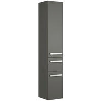 HOCHSCHRANK 30/168/33 cm  - Chromfarben/Dunkelgrau, KONVENTIONELL, Glas/Holzwerkstoff (30/168/33cm) - Xora