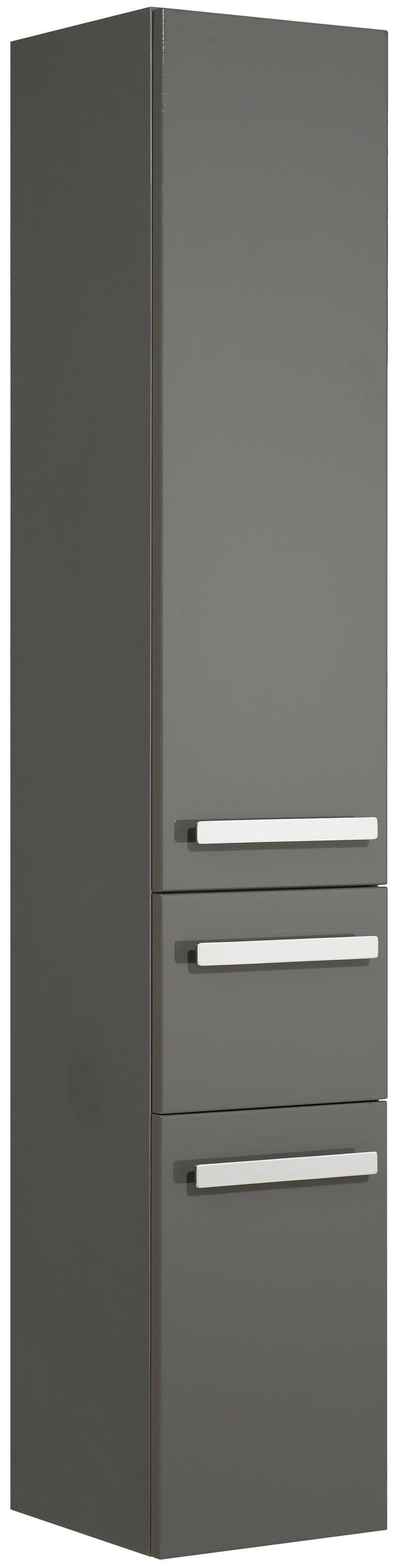 HOCHSCHRANK 30/168/33 cm  - Chromfarben/Dunkelgrau, KONVENTIONELL, Glas/Holzwerkstoff (30/168/33cm) - Xora