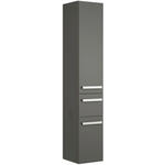 HOCHSCHRANK 30/168/33 cm  - Chromfarben/Dunkelgrau, KONVENTIONELL, Glas/Holzwerkstoff (30/168/33cm) - Xora