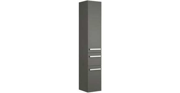 HOCHSCHRANK 30/168/33 cm  - Chromfarben/Dunkelgrau, KONVENTIONELL, Glas/Holzwerkstoff (30/168/33cm) - Xora